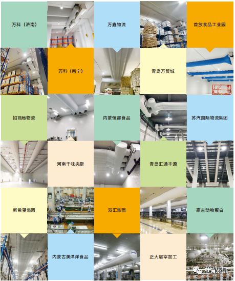 米乐YY易游柔性风管在冷库行业的客户